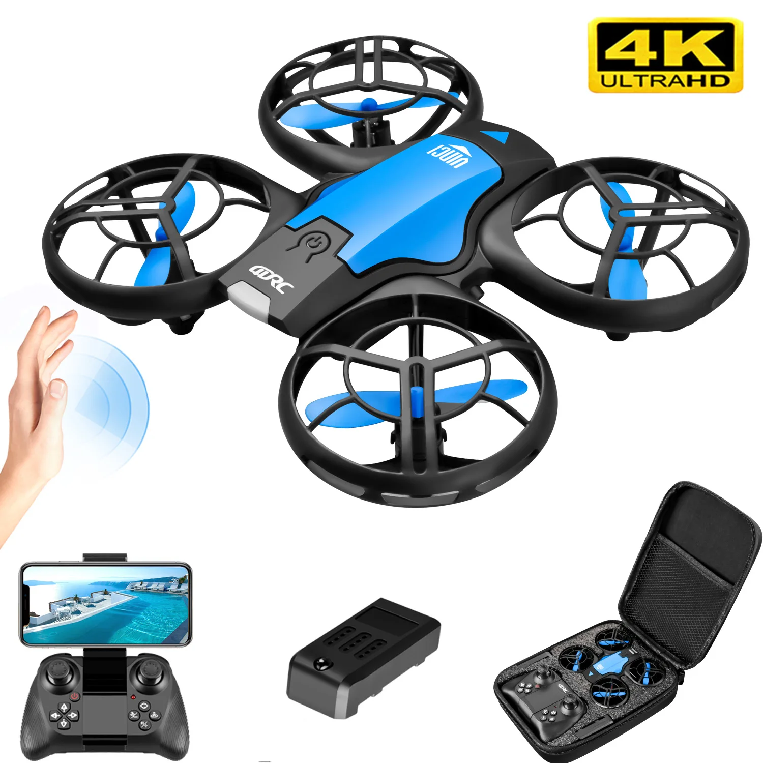 V8 New Mini Drone 4K Professio - đánh giá và giá Drone Battery Box