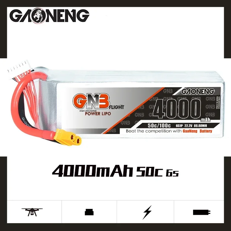 GAONENG GNB 4000mAh 6S 50C 100 - đánh giá và giá Drone Battery 4S