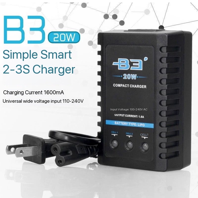 B3 20W simple balanced charger - đánh giá và giá Drone Battery 3S