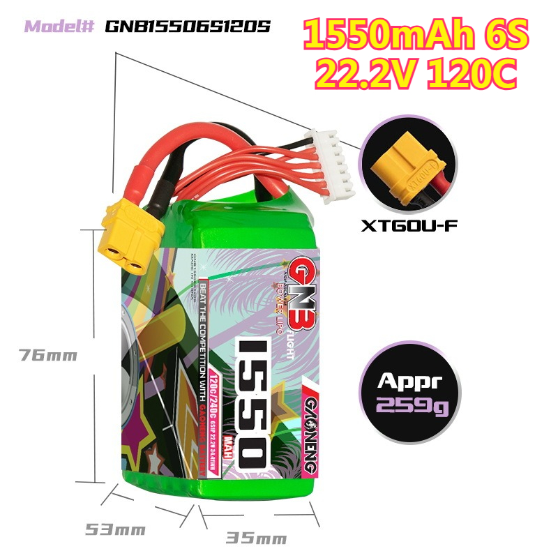 1550mAh 120C LiPo Battery 4S 1 - đánh giá và giá Drone Battery 6S