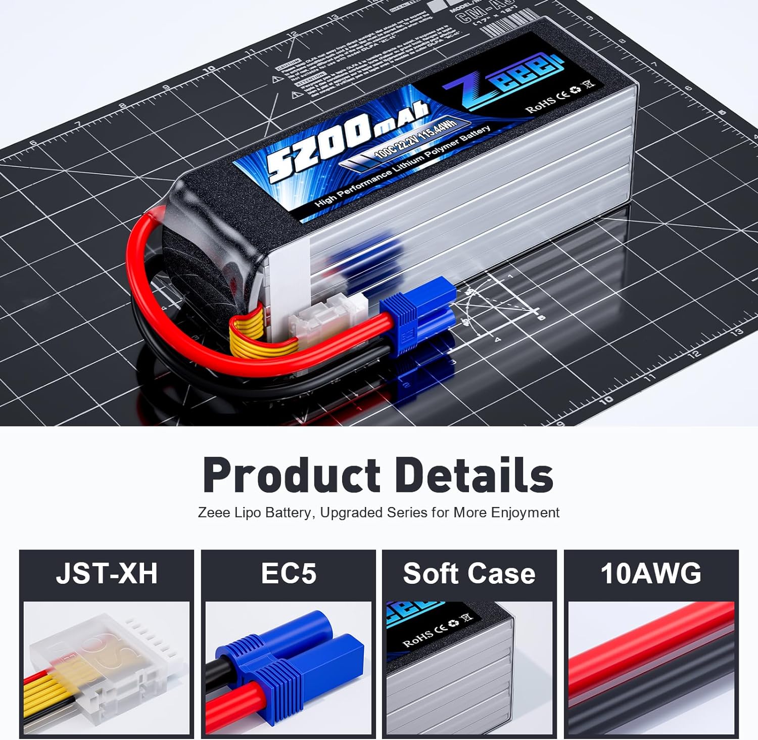 Zeee 6S 5200mAh Lipo Battery 2 - đánh giá và giá Drone Battery 6S